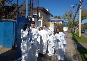 Actividad de pintado de fachada